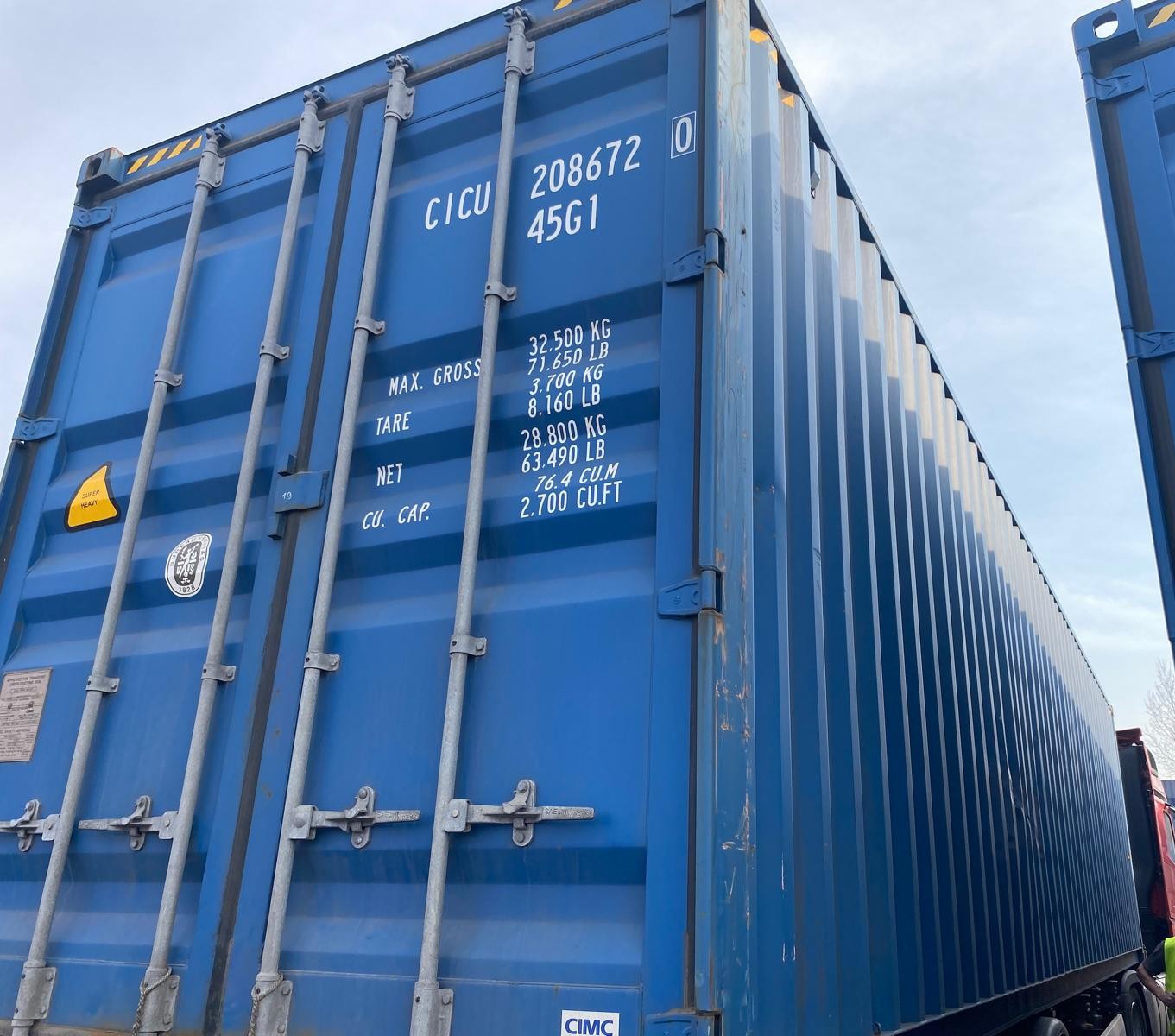 12m (40'HC) Kontener Morski CICU2086720 - obrazek 3