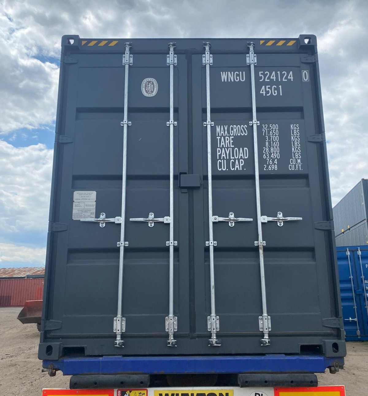 12m (40'HC) Kontener morski WNGU5241240 - obrazek 3