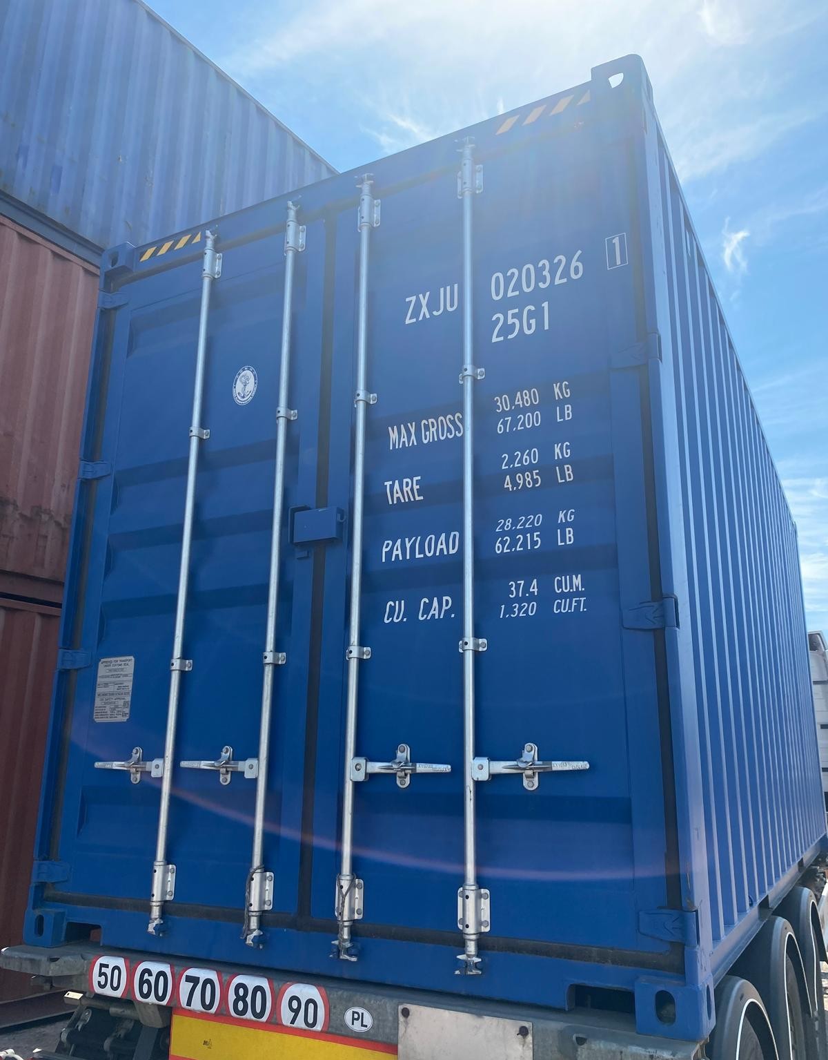 6m (20'HC) Kontener morski ZXJU0203261 - obrazek 3