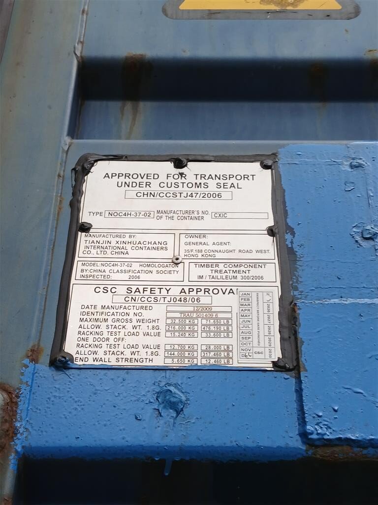 12m (40'HC) Kontener morski TRAU5014096 - obrazek 4