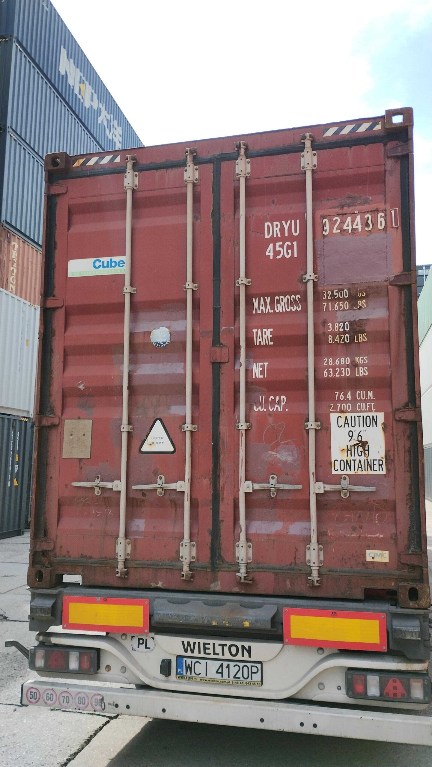 12m (40'HC) Kontener morski DRYU9244361 - obrazek 5