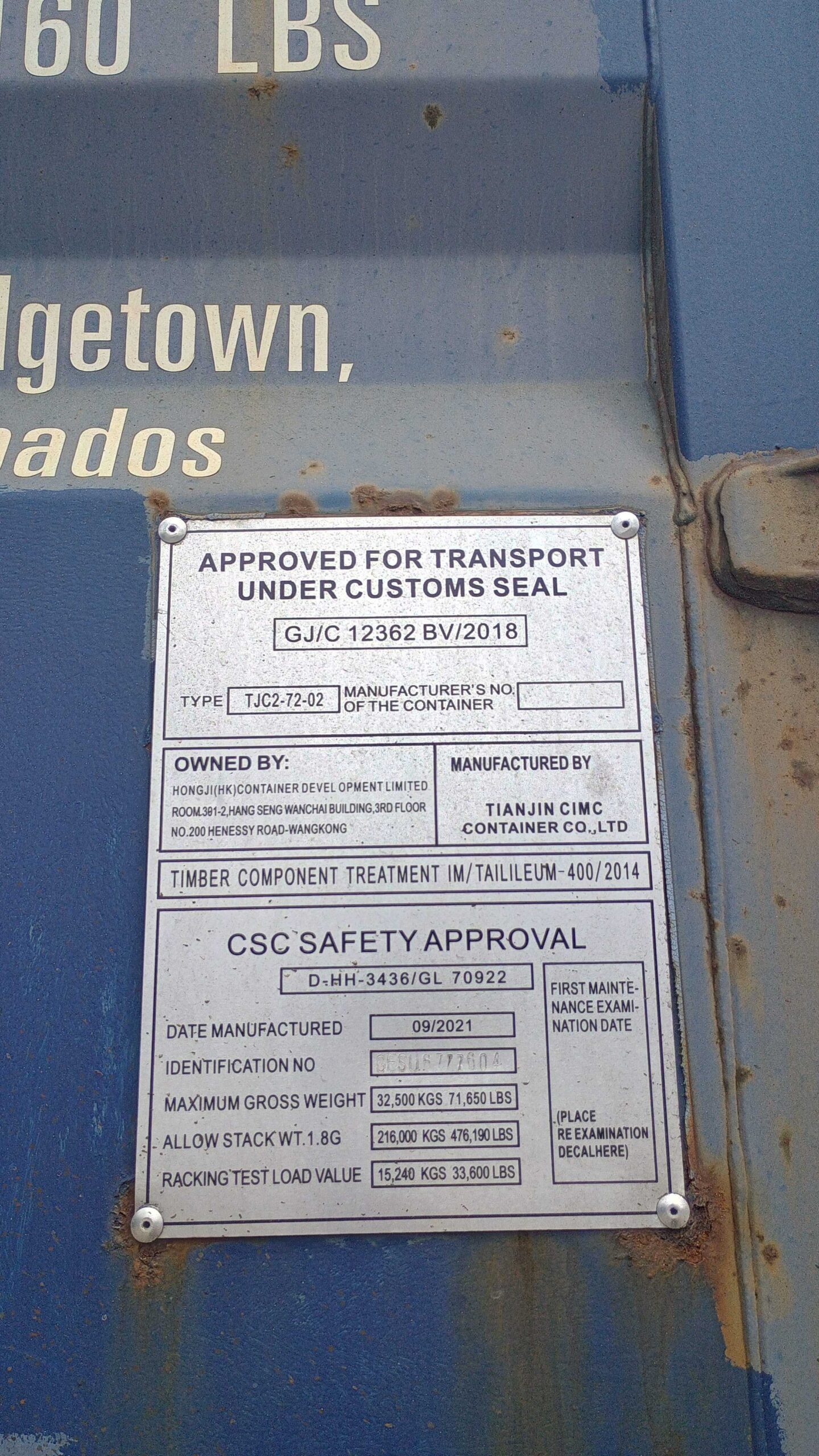 12m (40'HC) Kontener morski GESU6777604 - obrazek 4