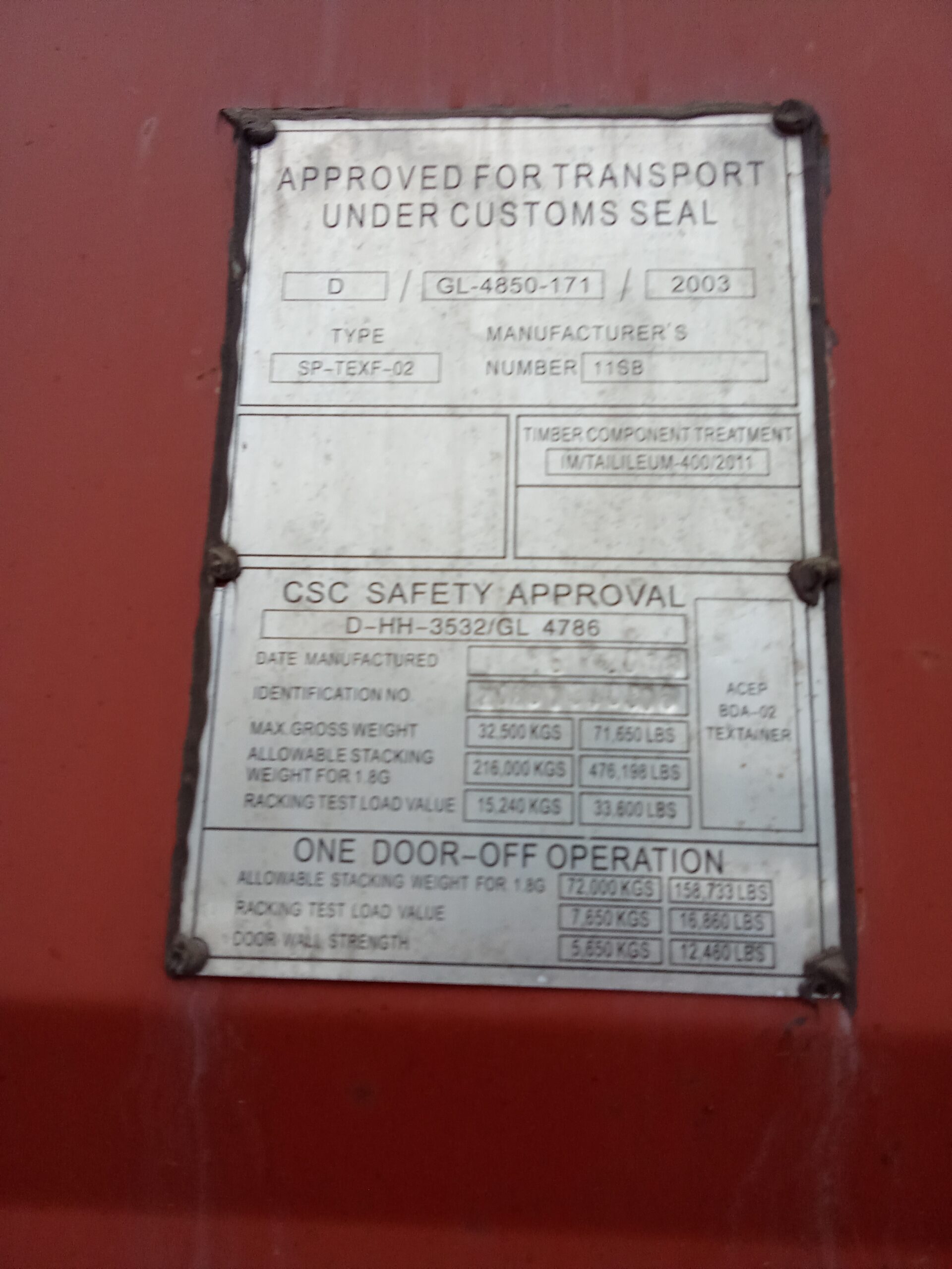 12m (40'HC) Kontener Morski WIKU7340306 - obrazek 7