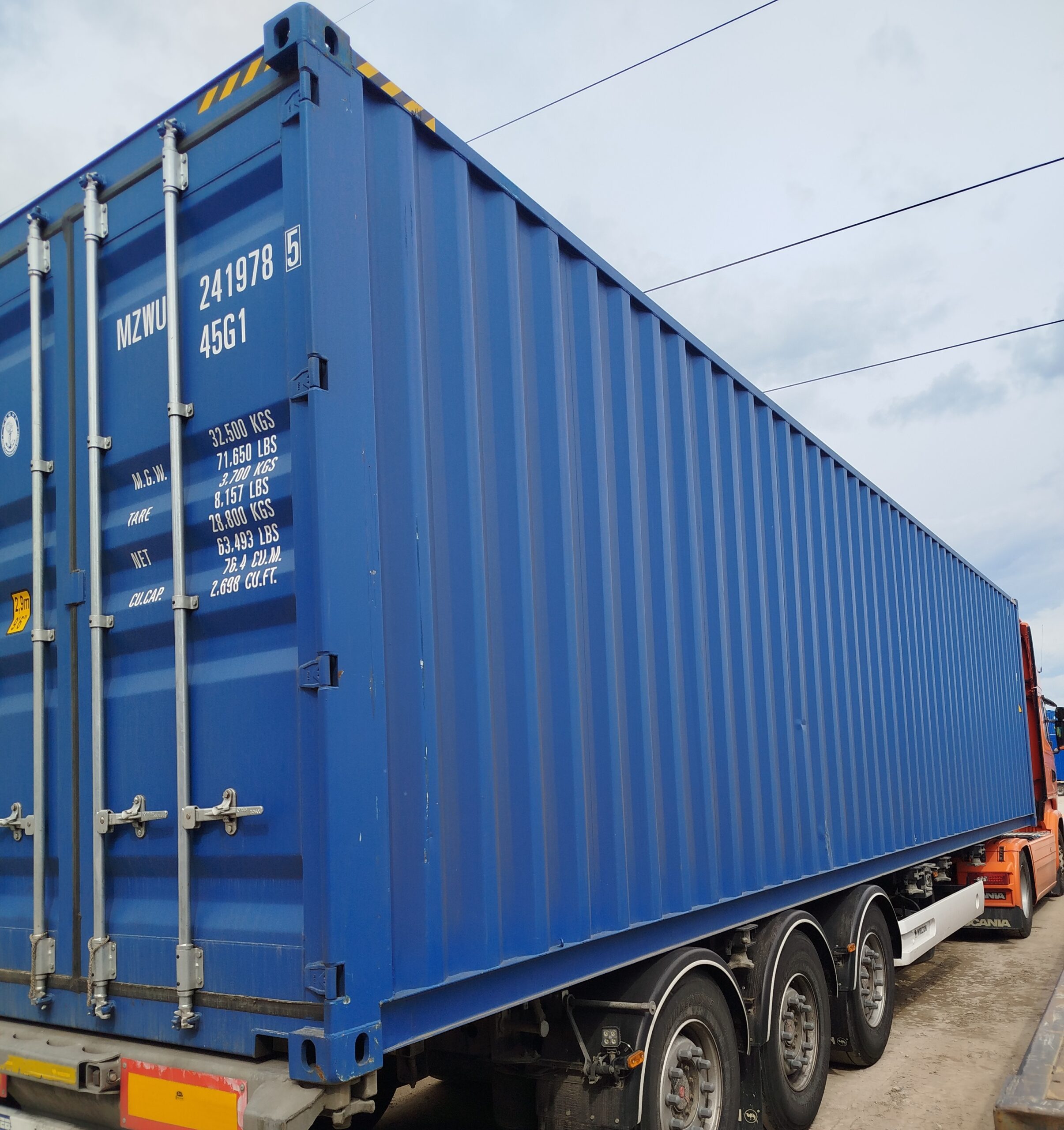 12m (40'HC) Kontener Morski MZWU2419785