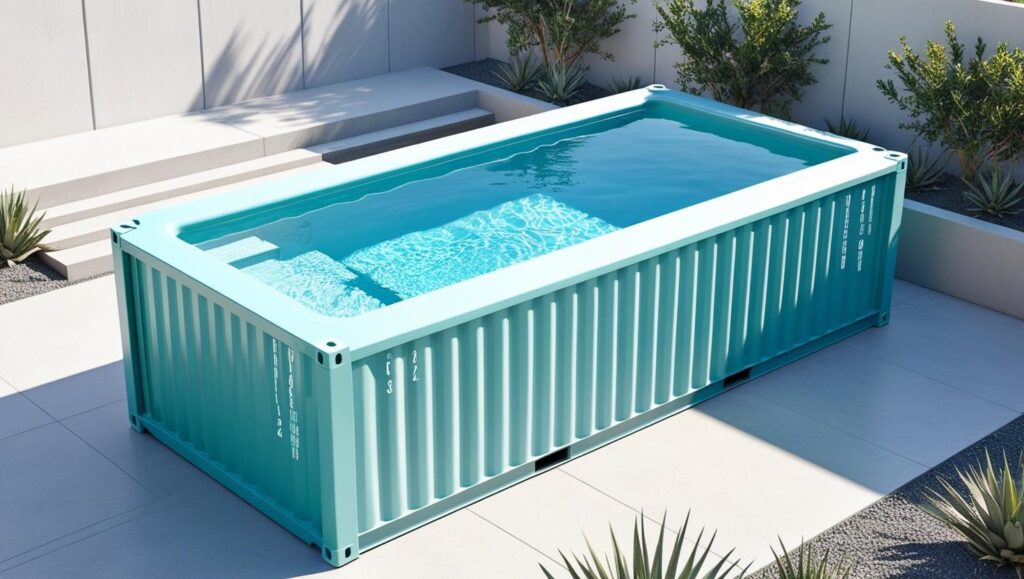 basen ogrodowy z kontenera