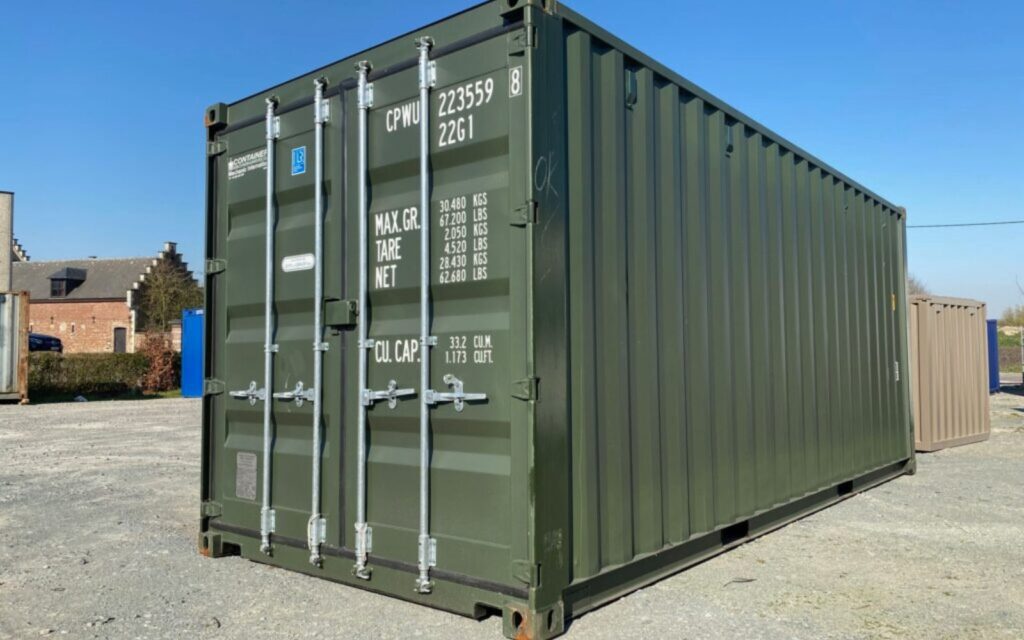 kontener morski zielony